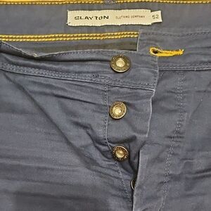 Clayton Men's Blue Flat Front Shorts